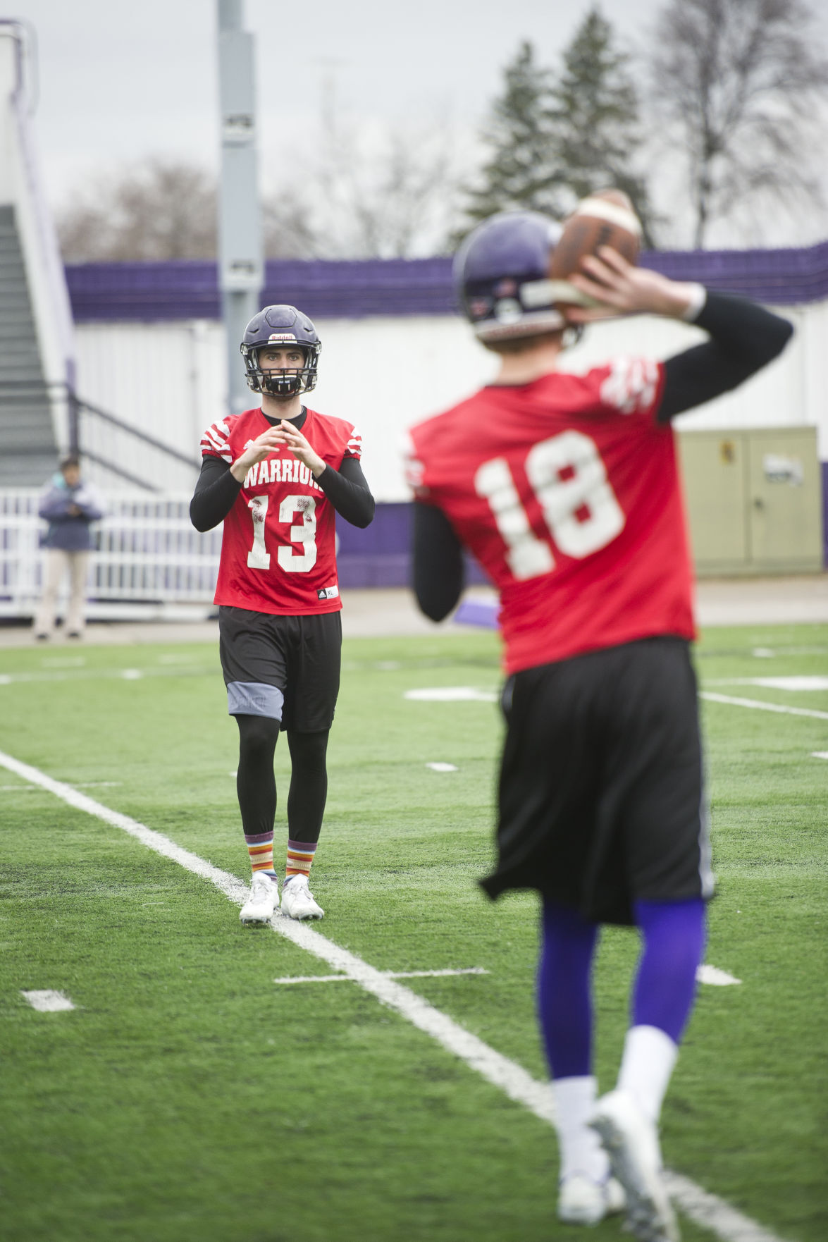 Winona State Football spring practice 05